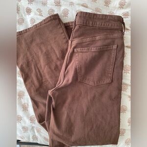 Old Navy Brown Extra High Rise Wide Leg Jeans